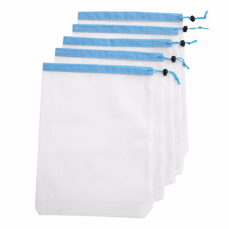 

60Pcs Reusable Mesh Produce Bags Washable Bags for Grocery Shopping Storage Fruit Vegetable Toys Sundries Organizer Storage Bag