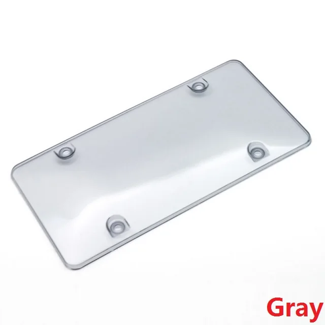 Gray Автомобильные номерные знаки рамка Прозрачный Серый Прочный Стиль Пластиковый Чехол Держатель грузовик автомобиль Американский прямоугольник щиты Новинка - Цвет: Gray