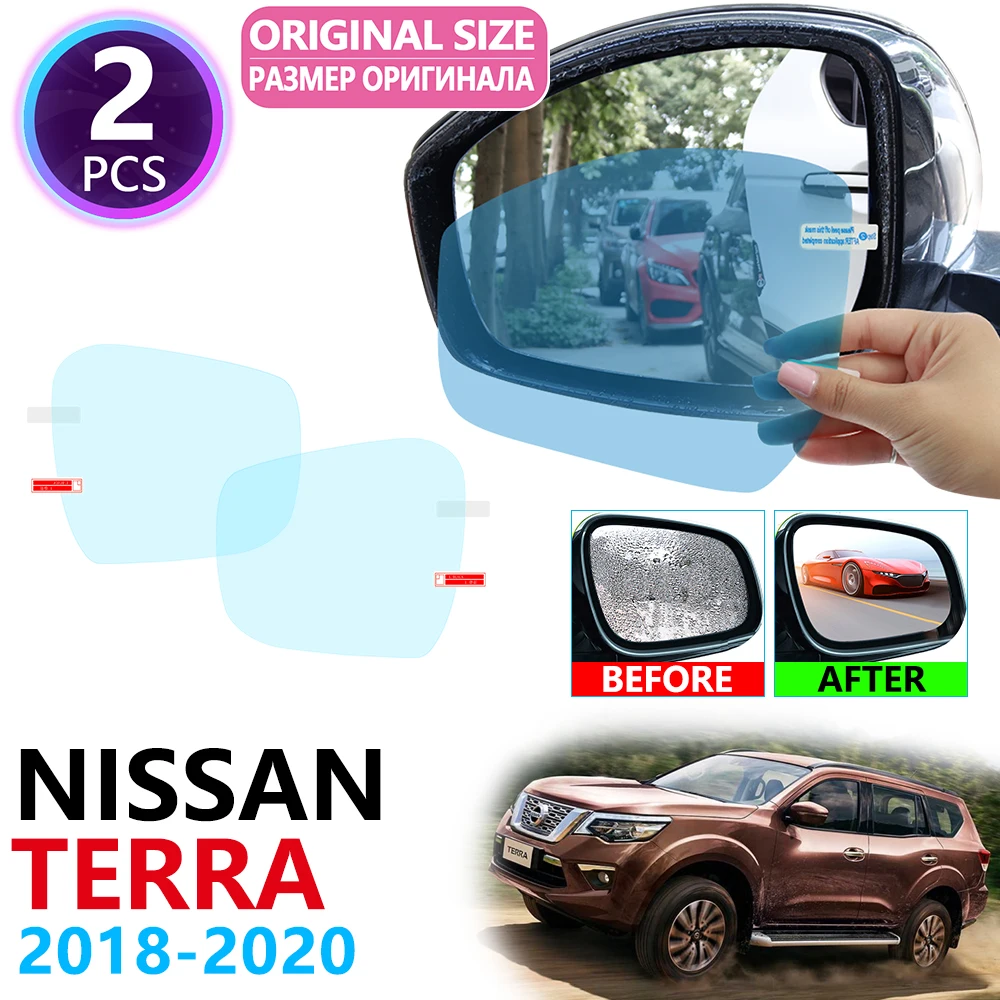 

for Nissan Terra 2018 2019 2020 Full Cover Rearview Mirror Anti-Fog Films Rainproof Anti Fog Film Clean Car Accessories Stickers