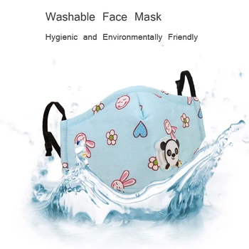 

Washable Mask Child Dust Masks Activated Carbon Filter Face Respirator Breathing Filter Valve Protective Mask Gas