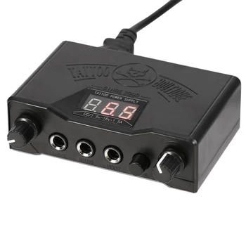 

Double Led Display Tattoo Power Supply Permanent Makeup for Tattoo Machine Tattoo Kits Black Us Plug