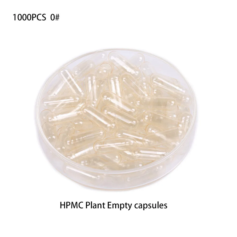 

1000PCS Cellulose Clear HPMC Plant Empty Capsules, Pill Case, Vegetarian Capsules Joined Capsule
