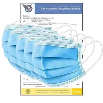 

100Pcs/Lot Disposable Masks 3-layer Non-Woven Masks Anti Virus Dust Mouth Face Mask Protection Soft Protective Dust Face Masks