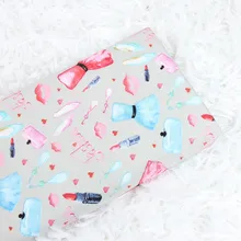 Полметра простой хлопчатобумажная ткань с модным платьем обувь печать ручной работы DIY одежды платье Детская ткань хлопок CR-283