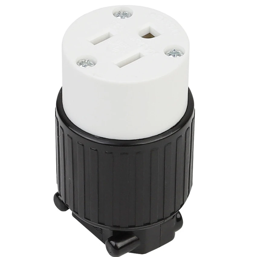 15A NEMA L5-15P L5-15R US Assembled Wired Industry Plug Male Female Extension Power Cable Connector Rewirable Socket Type B power strip plug adapter electrical socket power socket