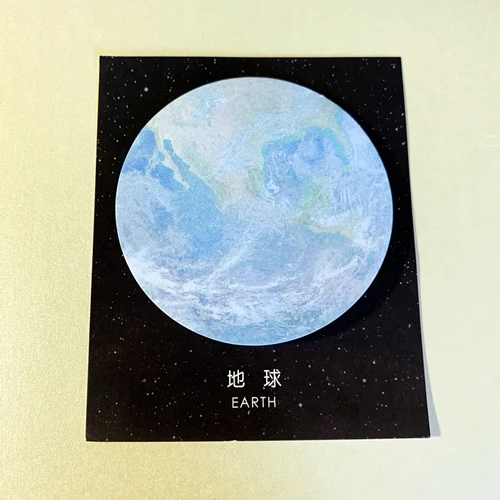 Креативные sci-fi planet post-it Примечания земля Луна Звезда круглые заметки pad Южная Корея канцелярские N times post - Цвет: EARTH