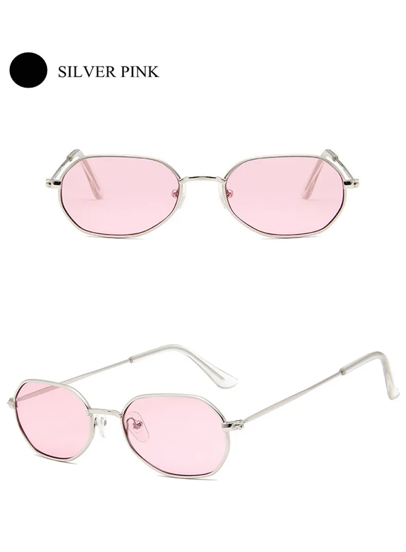 YOOSKE полигональные Солнцезащитные очки женские роскошные брендовые дизайнерские винтажные металлические солнцезащитные очки Женские Ретро Синие розовые красные очки