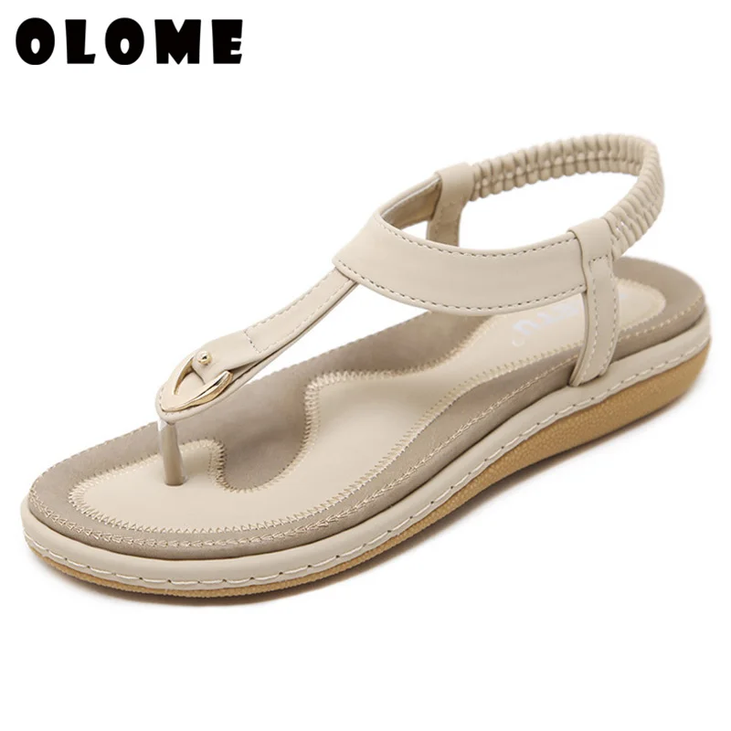 

New Women Sandal Flat Heel Summer Casual Single Shoes Woman Soft Bottom Slippers Sandals Holiday Beach Seaside Women's Shoes2019