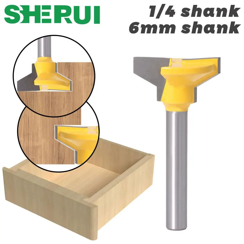 Sherui 1 4 Shank 6mm Shank Reversible Drawer Front Router Bit For
