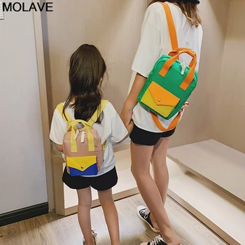 

MOLAVE Backpack Parent Child Backpack Hit Color Small Backpack Boy and Girl Backpack School Bag backpack schoolbag mochila 21A16