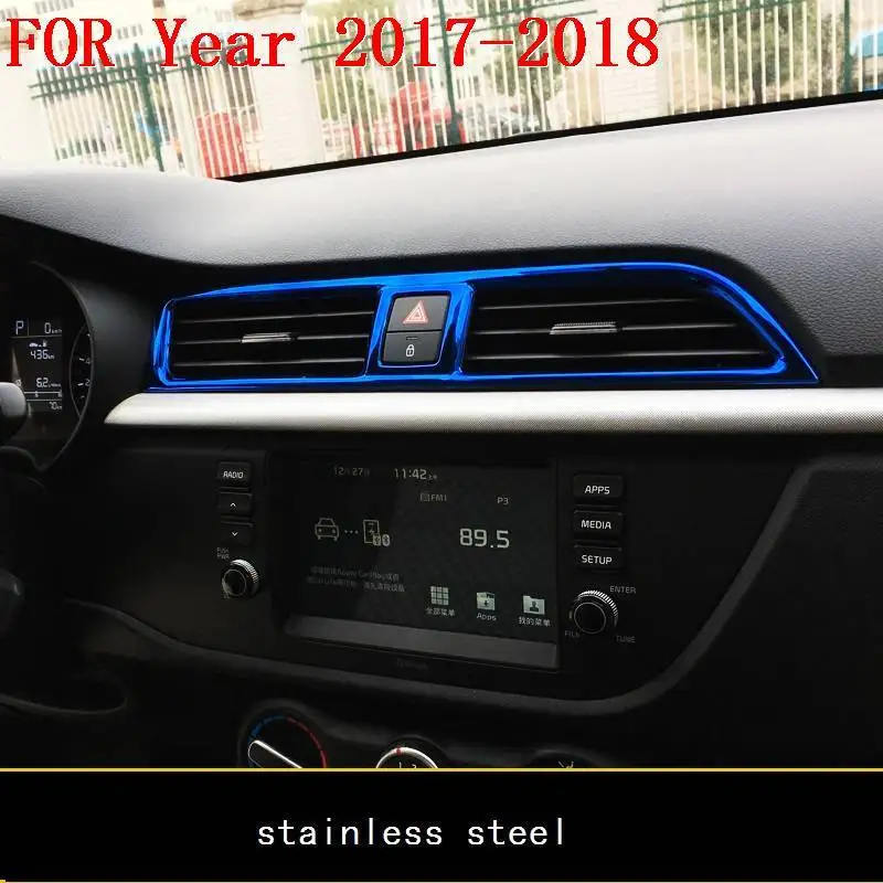 Автомобильный Автомобильный хромированный кондиционер для интерьера, модный стикер, полосы, накладки, молдинги, аксессуар 17 18 для Kia KX CROSS