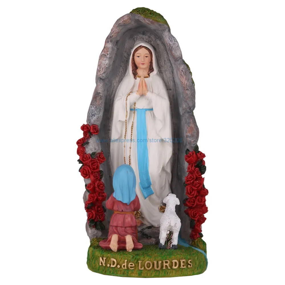 

Madonna Blessed Saint Virgin Mary Our Lady of Lourdes Statue Catholic Decoration Figurine