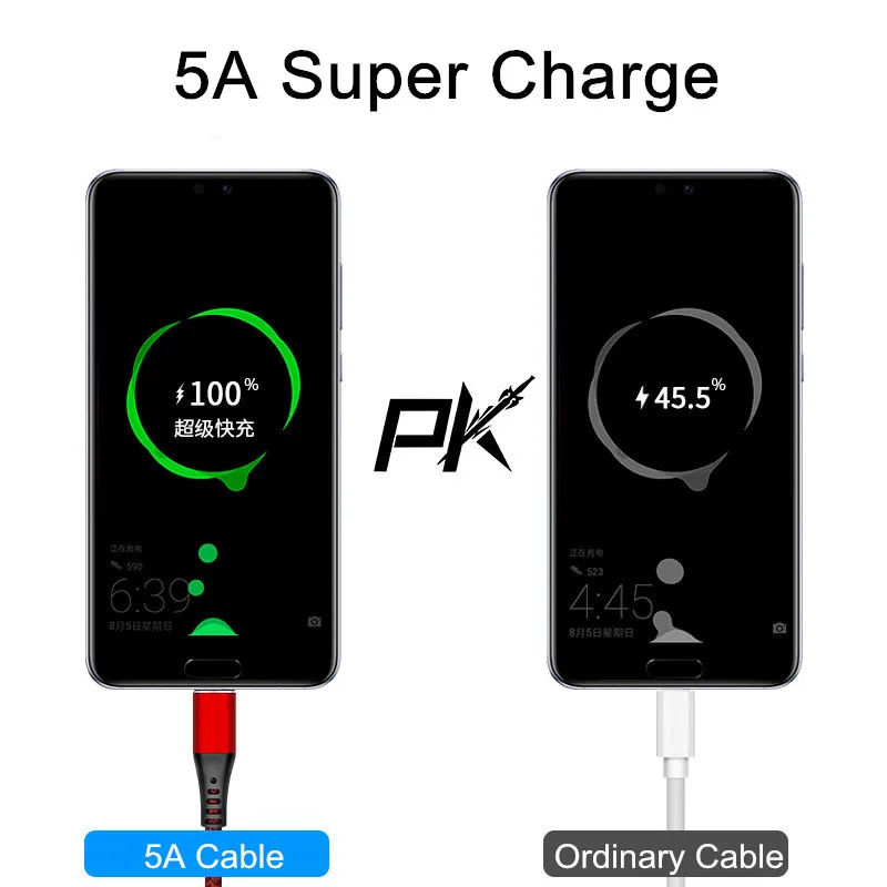 Vanniso usb type C кабель 5A Быстрая зарядка строка данных для Xiaomi mi9 Redmi note7 мобильный телефон зарядное устройство кабель для передачи данных для huawei p30p20