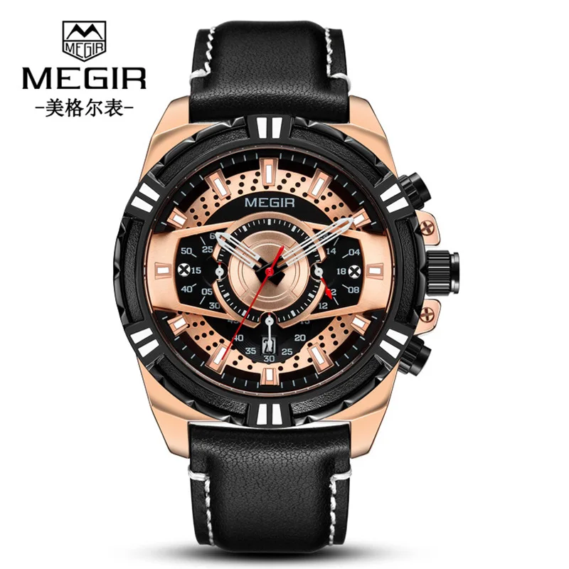 

[New Style Multi-functional Calendar Night Light Waterproof Large Dial MEN'S Quartz Watch] Model: 2118G. Classic