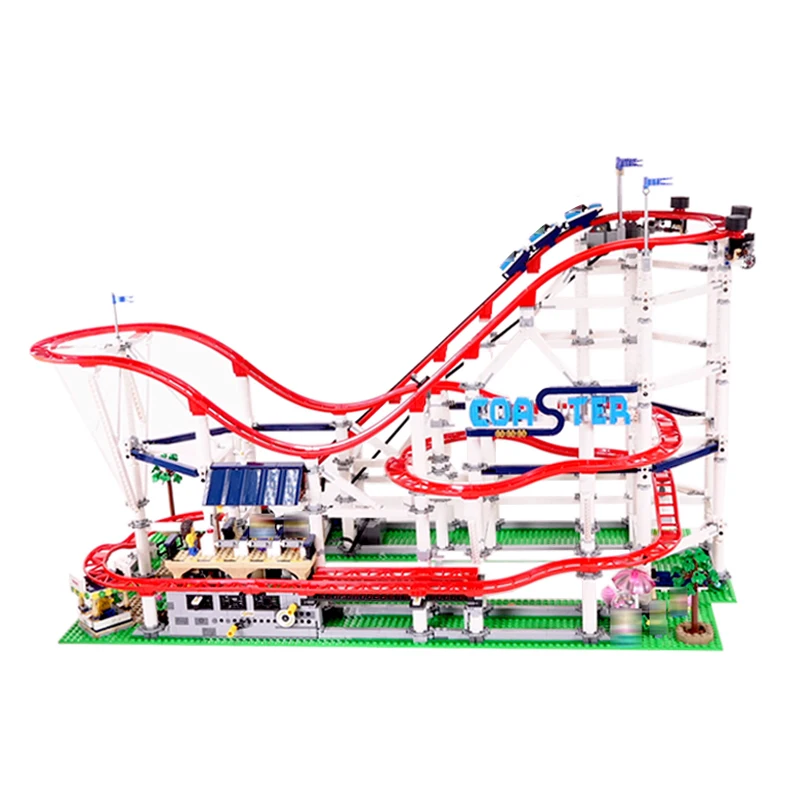 Skup Roller Buidling Blocks Bricks Coaster kompatybilny 15039 Creator 10261 zestaw modeli zabawki edukacyjne świąteczny prezent dla dzieci