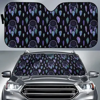 

INSTANTARTS Fashion Dream Catcher Printing Car Sun Shade for Windshield UV and Heat Universal Car Windshield Sun Shade Durable