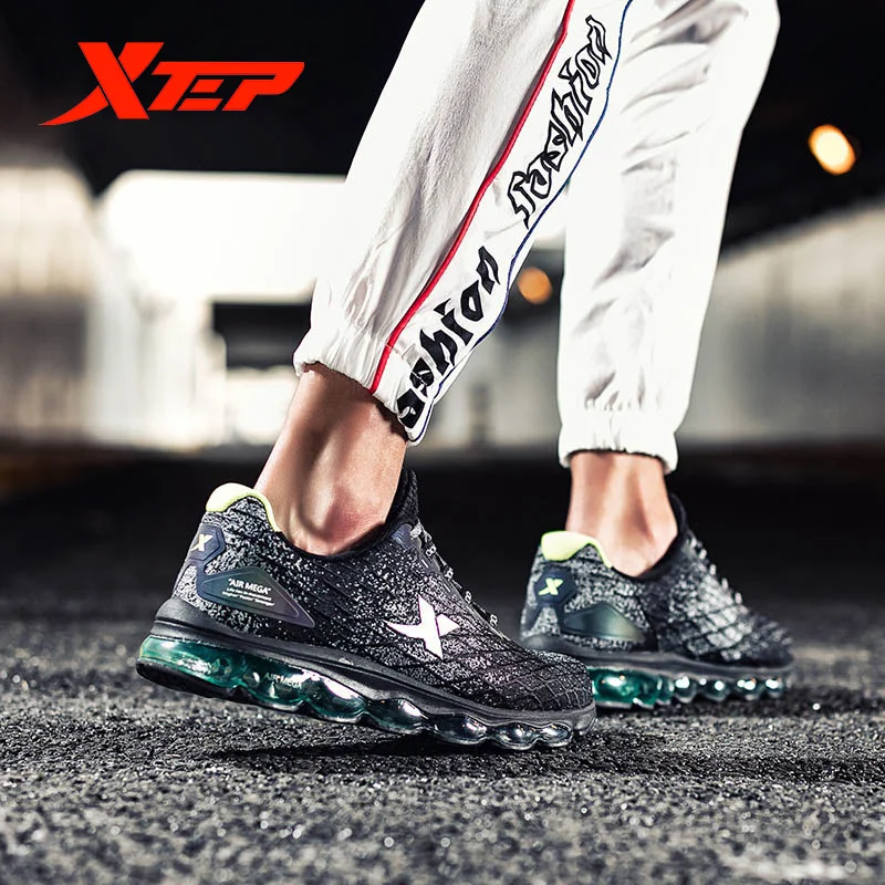 Xtep AIR MEGA Men Running Shoes Autumn And Winter Air Cushion Shock Absorption Sports Running Sneaker Shoes Men 881119119286