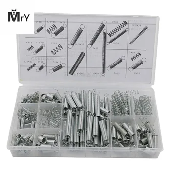 

DJSona 200pcs Extension Spring Tension Pressure Compression Springs Assortment Set With Plastic Box Hardware Tools Kit Hot Sale