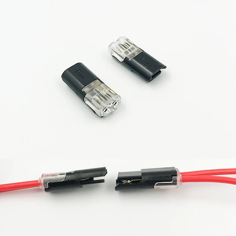 10 шт. 2pin вставной пружинный проволочный замок на скотче разъем для 22 20AWG провода