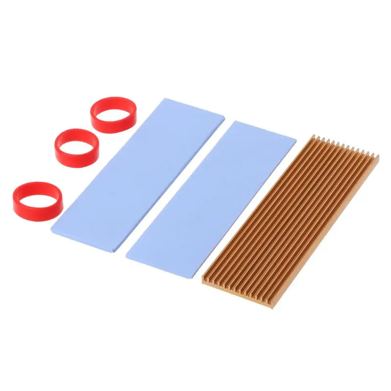 

N80 NVME NGFF M.2 2280 PCIE SSD Cooling Aluminum Sheet Heat Sink Thermal Pad Heat Dissipation Radiator
