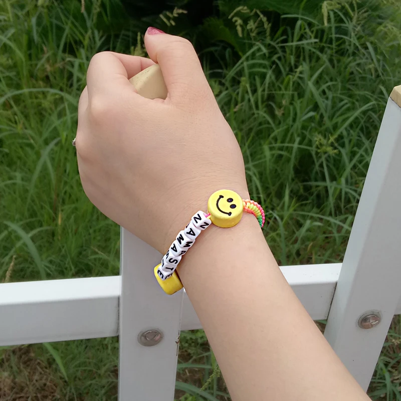 KKCHIC модный керамический браслет G-Dragon Same Smile, ювелирные изделия для влюбленных, ручной работы, украшенный бисером, Цветной Браслет GD в отпускном стиле