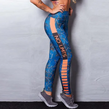 

New Products Blue Five-pointed Star Printed Leggings Hot Sales WOMEN'S Yoga Pants