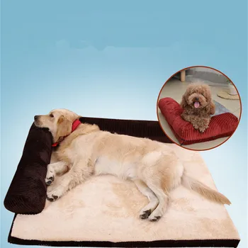 

Luxury Large Dog Bed Sofa Dog Cat Pet Cushion For Big Dogs Washable Nest Cat Teddy Puppy Mat Kennel Square Pillow Pet House
