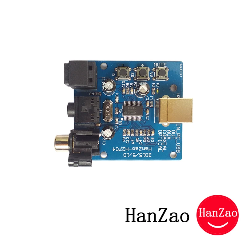 HanZao PCM2704 аудио ЦАП компьютер USB к SPDIF звуковая карта HiFi декодер плата 3 5 мм