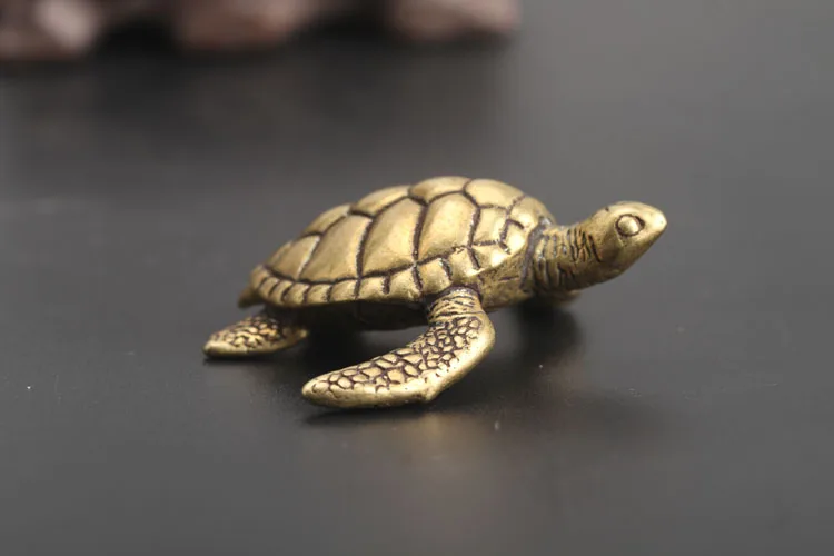 

Personalized and creative turtle bronze ornament hanging handle handicraft