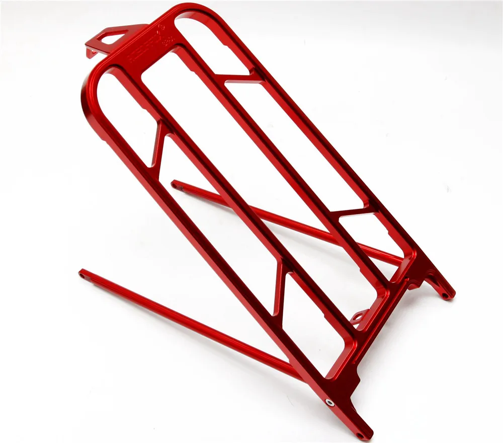 red Aceoffix CNC Сверхлегкий Алюминиевый сплав задняя стойка для Brompton складные велосипеды аксессуары стойка - Цвет: red