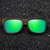 GM Natural Bamboo Wooden Sunglasses Handmade Polarized Mirror Coating Lenses Eyewear With Gift