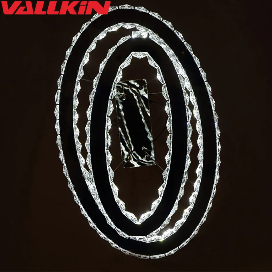 Диммируемый светодиодный Кристалл Овальные кольцевые светильники подвесные