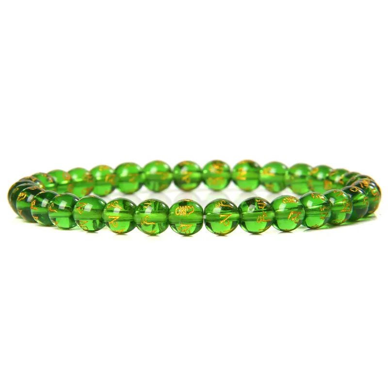 6Mm Groen Armbanden Natuursteen Cat Eye Prehniet Agaat Armbanden Voor Vrouwen Mannen Meditatie Sieraden Stretch Elastisch Touw Armband