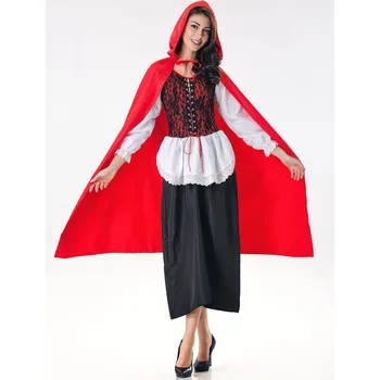 

Dancing Stage Costumes Halloween Role Play Cape Little Red Cap Stage Costume Dance Queen Permance Costume Cosplay Sportswear
