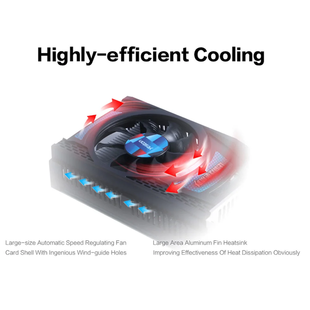 Yeston Radeon RX 550 GPU 2 ГБ GDDR5 128 бит игровой настольный компьютер ПК видеокарты Поддержка