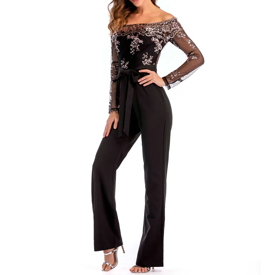 cold shoulder open leg harem jumpsuit