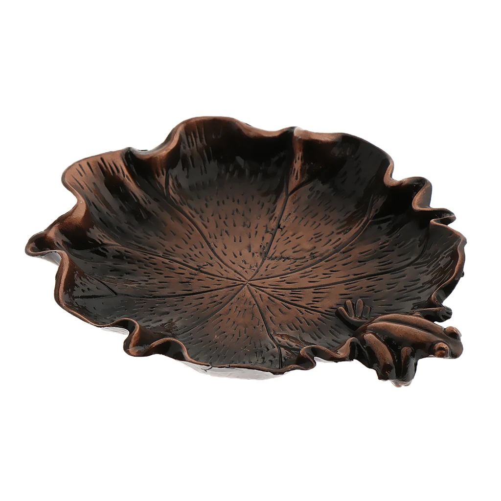 Lotus Leaf with Frog Retro Red Alloy Teacup Coaster Coffee Cup Mat for Kung Fu Tea Fittings