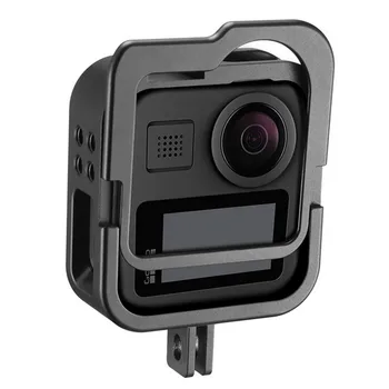 

Metal Camera Cage Cold Shoe Design Protective Case for Gopro Max Action Camera Accessories with Extend Microphone Light Cover