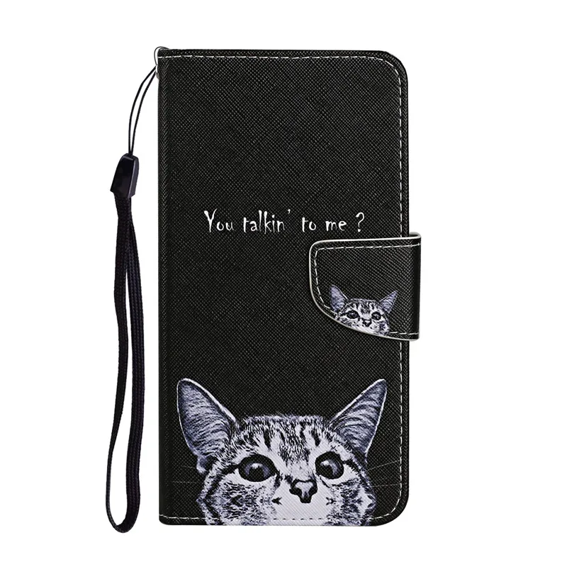 Elegant Painted Leather Wallet Flip Case - Premium Book-Style Cover