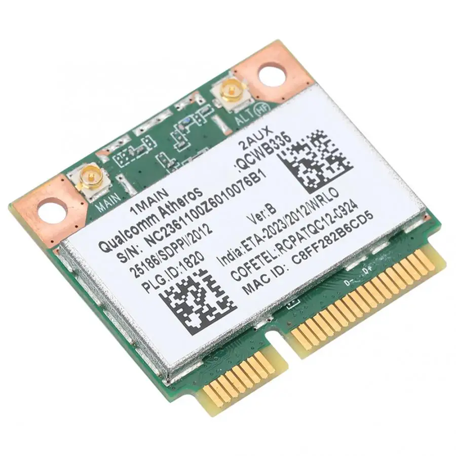 Сетевая карта для Qualcomm Atheros AR9565 QCWB335 150M Mini PCI-E Bluetooth беспроводная сетевая карта Универсальная сетевая карта
