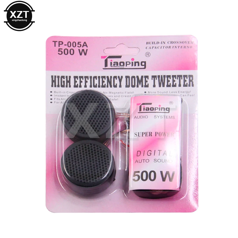 1 Pair Universal High Efficiency Mini Dome Tweeter Loud Speaker 500W Multi-functional Car Stereo Speakers Super Power Audio