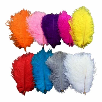 

10Pcs/lot 15-30CM Plume Wholesale Crafts Feather Party Wedding Decoration DIY Natural White Ostrich Feathers Jewelry Accessories