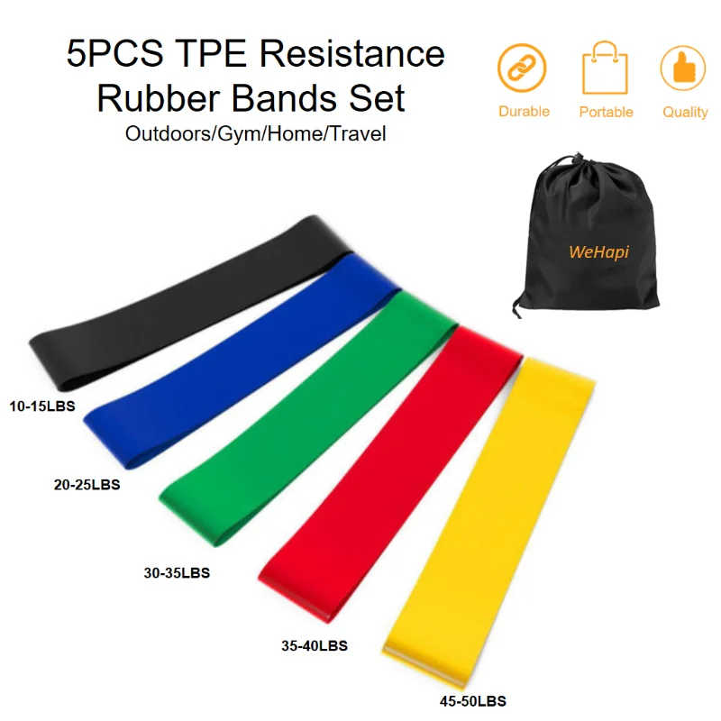 Rubber-Bands Muscle-Equipment Fitness-Resistance Workout Rehabilitationtraining Pilates