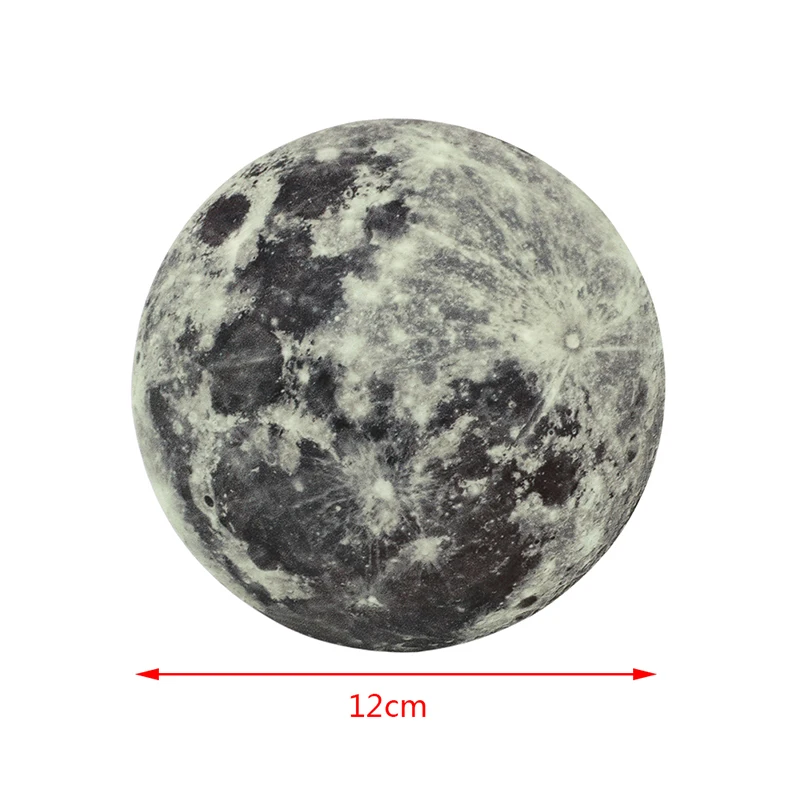 12cm 5/12/20/30 см светится в темноте DIY 3D Луна земли настенные наклейки для детской комнаты настенный Декор украшение дома флуоресцентный аккумулирования энергии - Цвет: 12cm