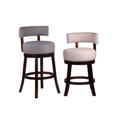 

ChinaFurniture Manufacturing Factory Modern Light Luxury fabric Wooden Foot Bar stool