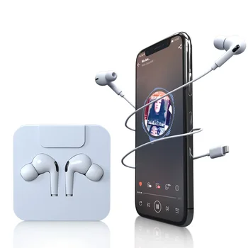 

Wired Earphones Lightning Headphones Music Stereo Earbuds In-ear Headset with microphone Volume Control Speaker for iPhone