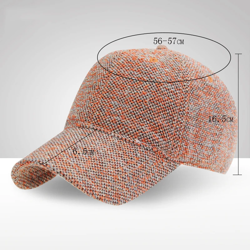 Outdoor Cotton Hat Bone Wear Double Color Winter Knit Warm Baseball Caps Snapback Baseball Cap Female Felt Hats