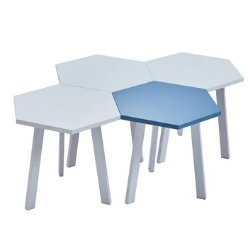 

1Set/4Pcs Coffee Table Polygon Creative Side Table Splittable Sofa Corner Table Chic Small Scale Coffee Table Bedside Table Desk