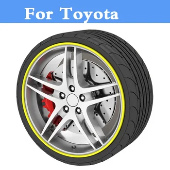 

Car styling Tire Tyre protector Hub Wheel Stickers strip for Mark II Mark X Mirai MR2 MR-S Opa Passo Platz Premio