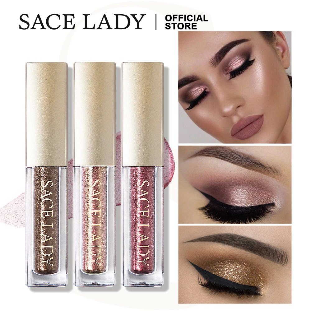 SACE LADY блестящие тени для макияжа жидкие мерцающие век металлический осветитель